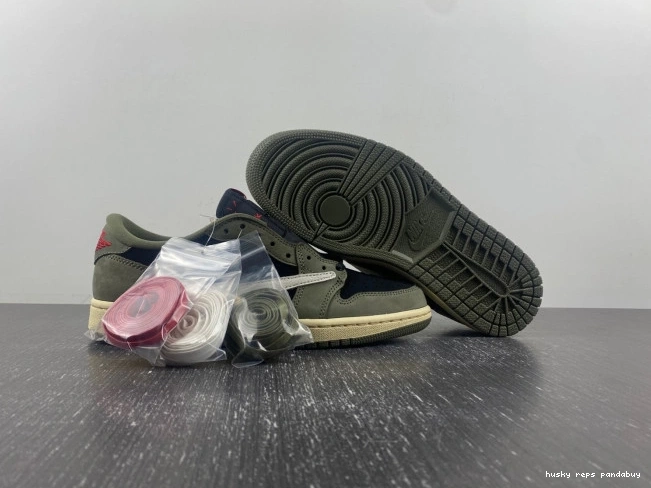 Rep Husky 'BLACK X DM7866-002 SCOTT LOW OG AIR 1 SP OLIVE' TRAVIS JORDAN 0708